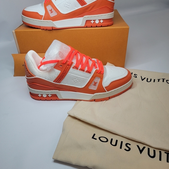 LOUIS VUITTON TRAINER SNEAKER  ORANGE Sty 1A9VN5 BY VIRGIL ABLOH - Picture 10 of 16